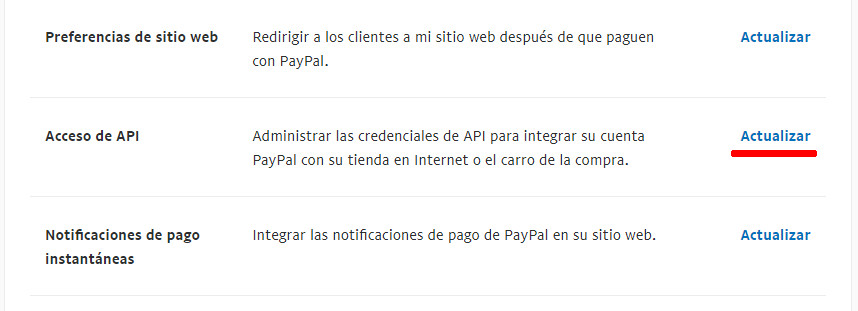 API PayPal